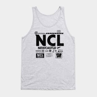 Vintage Newcastle NCL Airport Code Travel Day Retro Travel Tag UK A Tank Top